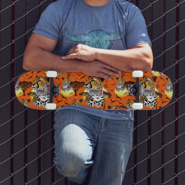Cheetah African Feline Wild Animal Skateboard (Outdoor 3)