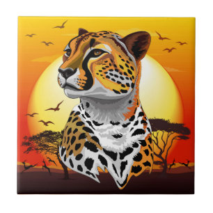 Cheetah African Feline Wild Animal Tile