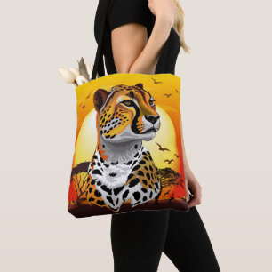 Cheetah African Feline Wild Animal Tote Bag
