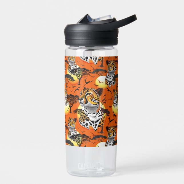 Cheetah African Feline Wild Animal Water Bottle (Left)