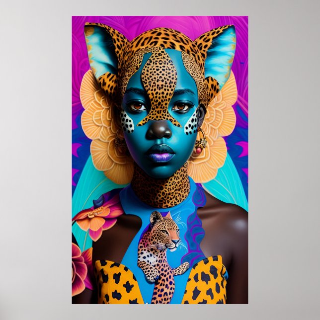 Cheetah African lady Poster (Front)