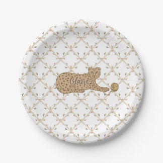 Cheetah and Bamboo Paper Plate