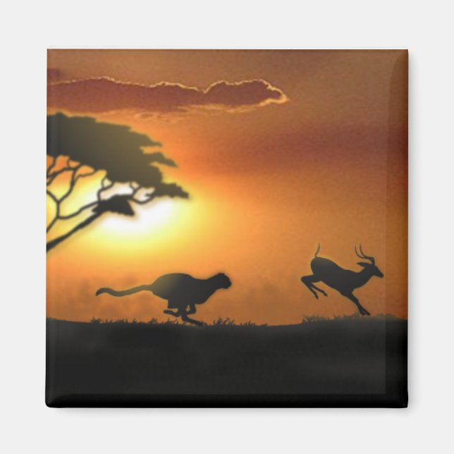 Cheetah and Gazelle magnet (Front)