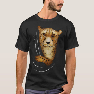 Cheetah Animal Coming From Inside T-Shirt