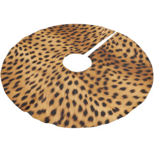 Cheetah Animal Fur Brushed Polyester Tree Skirt
