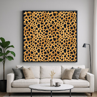 Cheetah Animal Fur Pattern - Painterly Style Art Poster