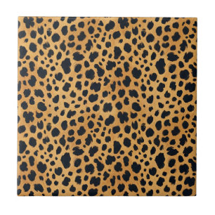 Cheetah Animal Fur Pattern - Painterly Style Art Tile