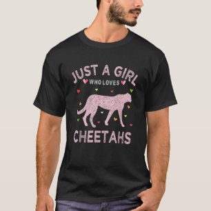 Cheetah Animal Lover Gift Just A Girl Who Loves Ch T-Shirt