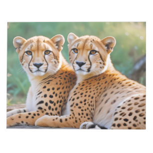 Cheetah Animal Nature Wildlife Affection Caring Notepad