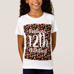 Cheetah Animal Print Birthday Shirts for Girls