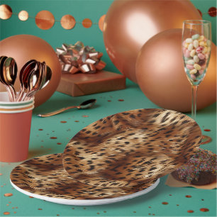 Cheetah Animal Print Paper Plate