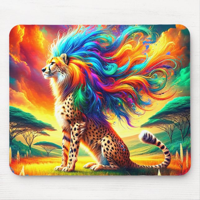 Cheetah Art Mouse Mat (Front)