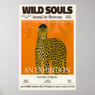Cheetah Art Print Vintage London Wildlife