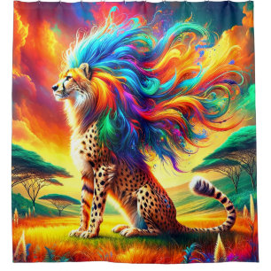 Cheetah Art Shower Curtain