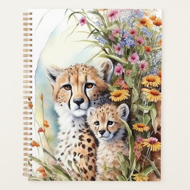 Cheetah Baby and Mum Planner  (Front)