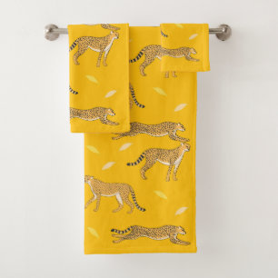 Cheetah  bath towel set