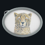 Cheetah Belt Buckle<br><div class="desc">Watercolor portrait of cheetah</div>