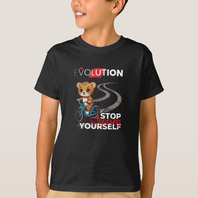 Cheetah Biker, Evolution T-Shirt (Front)