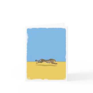 Cheetah blank greeting card