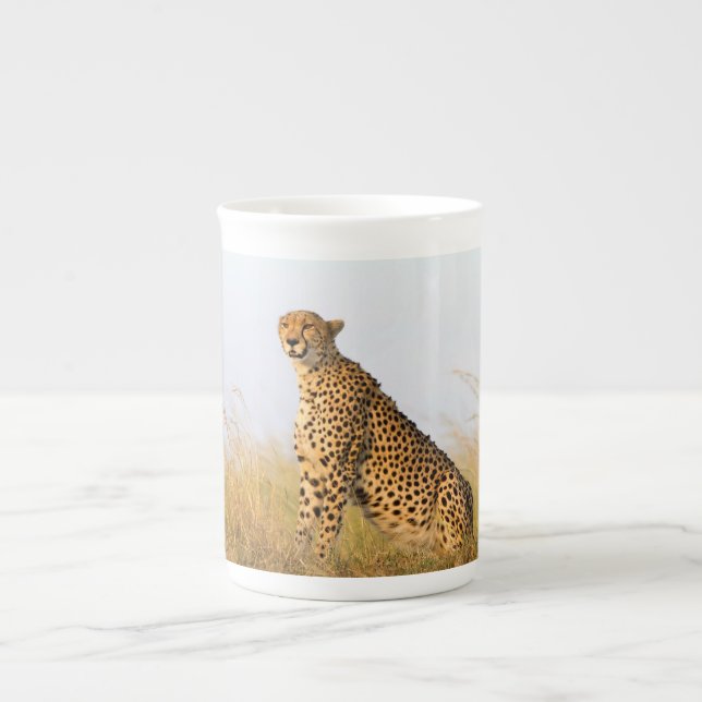 Cheetah Bone China Mug (Front)