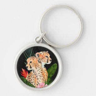 Cheetah Bouquet Key Ring