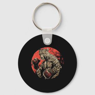 Cheetah Boxer Fighter Boxing Key Ring