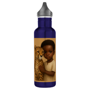 Cheetah & Boy: Bond of the Wild and Innocent 710 Ml Water Bottle