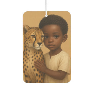 Cheetah & Boy: Bond of the Wild and Innocent Car Air Freshener