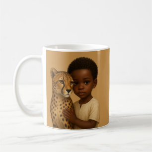 Cheetah & Boy: Bond of the Wild and Innocent Coffee Mug