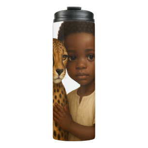 Cheetah & Boy: Bond of the wild and innocent Thermal Tumbler
