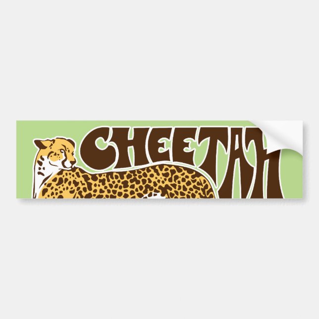 Cheetah Bumper Sticker (Front)
