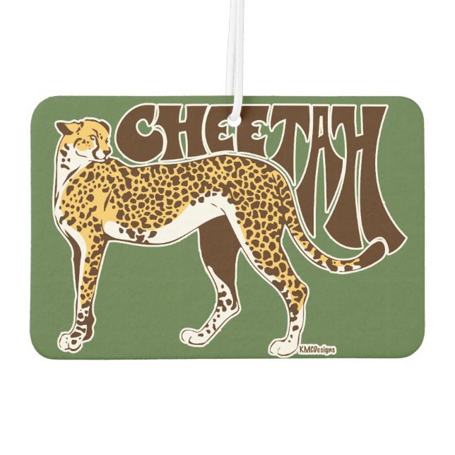 Cheetah Car Air Freshener (Back)