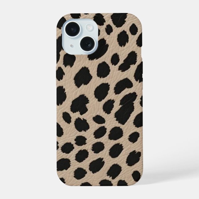 Cheetah Cat iPhone 15 Case (Back)