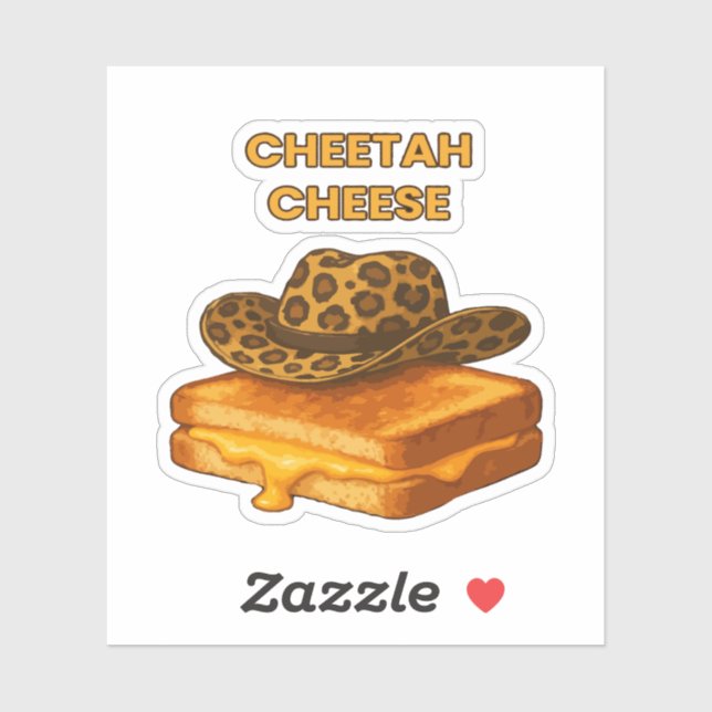 Cheetah Cheese Funny Grilled Cheese Cowboy Hat  (Sheet)