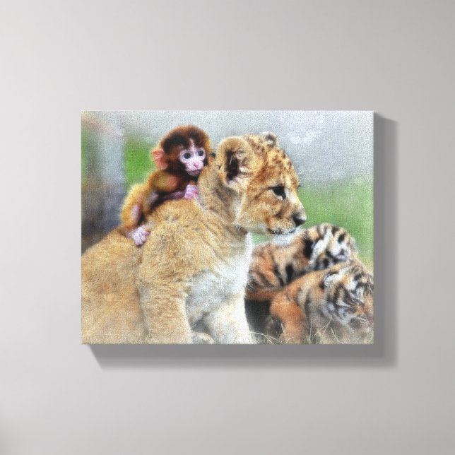 Cheetah Cub Canvas Print (Front)