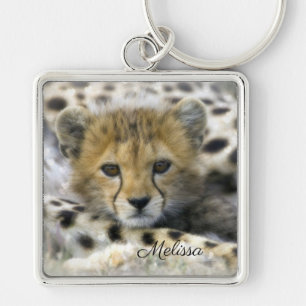 Cheetah Cub Key Ring