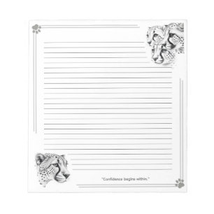 Cheetah Cubs Confidence with Lines Notepad