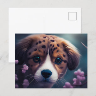Cheetah Dog Postcard