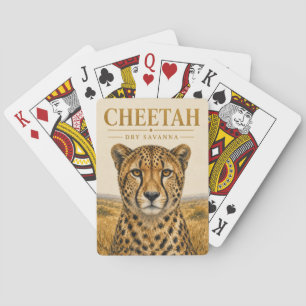 Cheetah Dry Savanna Wildlife Playing Cards