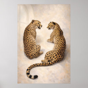Cheetah Duo Print, Maximalist Animal Wall Art