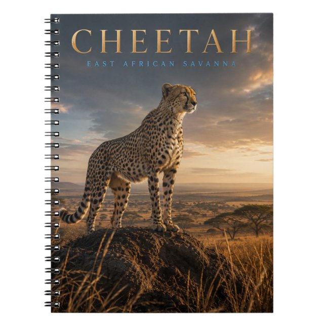 Cheetah East African Savanna ANIMALS Notebook (Front)