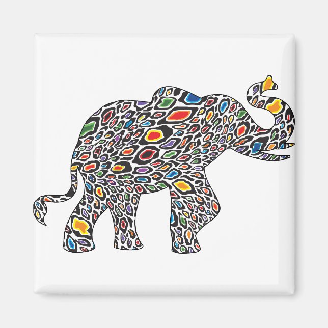 Cheetah Elephant Magnet (Front)