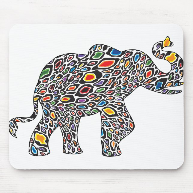 Cheetah Elephant Mouse Mat (Front)