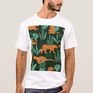 Cheetah Exotic: Tropical Summer Seamless. T-Shirt
