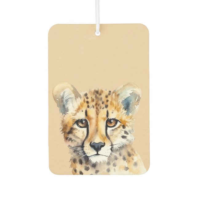 Cheetah Face Car Air Freshener (Front)