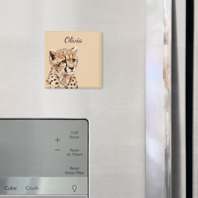 Cheetah Face Personalised Magnet (In Situ (Fridge))