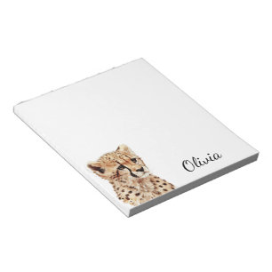 Cheetah Face Personalised Notepad