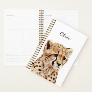 Cheetah Face Personalised Planner