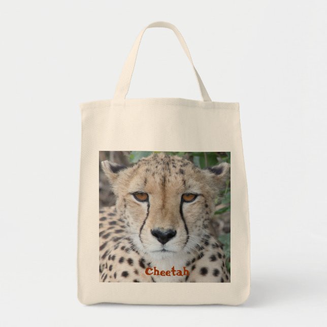 Cheetah Face Tote Bag (Front)