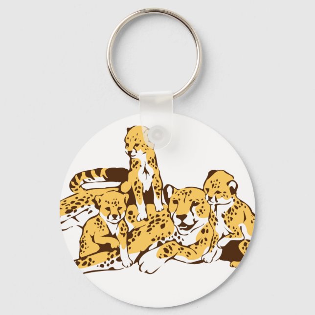 Cheetah Family Key Ring (Front)